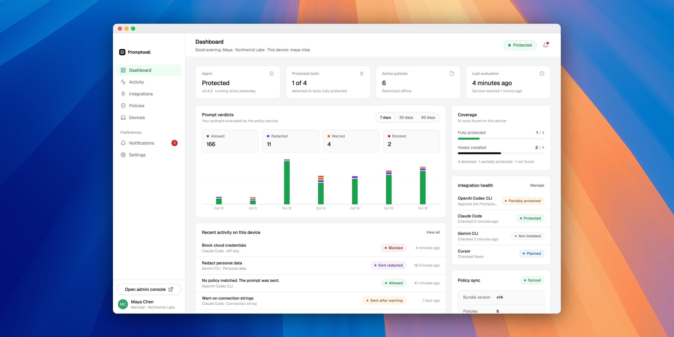 Promptwall screenshot
